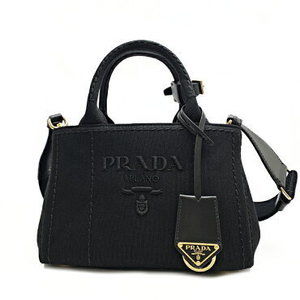 PRADA Mini Handbag HEMP BLACK EMBROIDERY